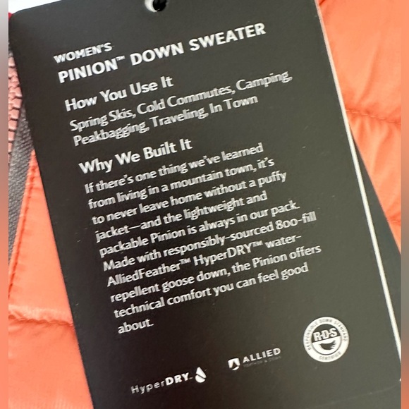 STIO Women’s Pinion Down Sweater. Desert Coral. S. NWT. - Picture 11 of 12
